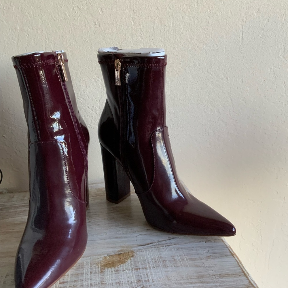 Jessica Simpson Narelle Elegant Burgundy Ankle Boots Size 7.5M NEW